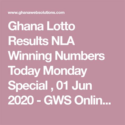 gwslotto|Ghana Lotto Results Yesterday .